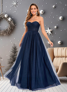 Sofia Ball-Gown/Princess Sweetheart Sweep Train Tulle Prom Dresses With Beading Sequins XXBP0025848