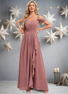 Wendy A-line Cold Shoulder Asymmetrical Chiffon Bridesmaid Dress XXBP0025823