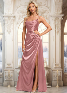 Anabelle A-line Cowl Floor-Length Stretch Satin Prom Dresses XXBP0025881