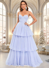 Load image into Gallery viewer, Sanaa Ball-Gown/Princess Sweetheart Sweep Train Tulle Prom Dresses With Bow XXBP0025843