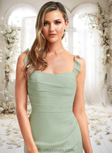 Load image into Gallery viewer, Baylee A-line Square Floor-Length Chiffon Bridesmaid Dress With Ruffle XXBP0025739