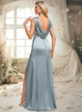 Load image into Gallery viewer, Brenda A-line Scoop Cowl Floor-Length Stretch Satin Prom Dresses XXBP0025878