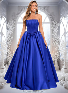 Marcie Ball-Gown/Princess Straight Floor-Length Satin Prom Dresses XXBP0025831