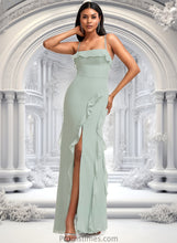 Load image into Gallery viewer, Amani A-line Square Floor-Length Chiffon Bridesmaid Dress With Ruffle XXBP0025735