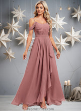 Load image into Gallery viewer, Wendy A-line Cold Shoulder Asymmetrical Chiffon Bridesmaid Dress XXBP0025823