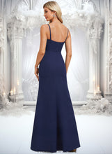 Load image into Gallery viewer, Brooklynn Trumpet/Mermaid Cowl Floor-Length Stretch Crepe Bridesmaid Dress With Ruffle XXBP0025766