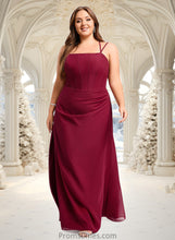 Load image into Gallery viewer, Mya Trumpet/Mermaid Square Floor-Length Chiffon Bridesmaid Dress XXBP0025826