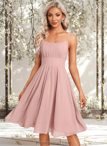 Sadie A-line Scoop Knee-Length Chiffon Homecoming Dress XXBP0025686