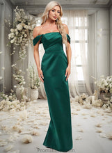 Load image into Gallery viewer, Camila Sheath/Column Off the Shoulder Floor-Length Satin Bridesmaid Dress XXBP0025815