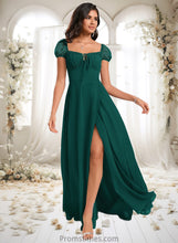 Load image into Gallery viewer, Itzel A-line Square Floor-Length Chiffon Prom Dresses With Ruffle XXBP0025872