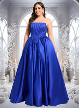 Load image into Gallery viewer, Marcie Ball-Gown/Princess Straight Floor-Length Satin Prom Dresses XXBP0025831