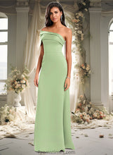 Load image into Gallery viewer, Evelyn A-line Asymmetrical Off the Shoulder Floor-Length Satin Prom Dresses XXBP0025884