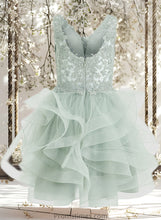 Load image into Gallery viewer, Madison Ball-Gown/Princess V-Neck Short Tulle Lace Homecoming Dress XXBP0025671