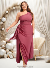 Load image into Gallery viewer, Neveah A-line One Shoulder Floor-Length Chiffon Bridesmaid Dress With Ruffle XXBP0025824