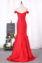 Load image into Gallery viewer, 2024 New Arrival Prom Dresses Off The Shoulder Mermaid Taffeta