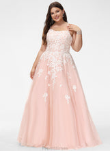 Load image into Gallery viewer, Floor-Length Ball-Gown/Princess Tulle With Square Prom Dresses Sequins Lace Caitlyn