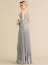 Load image into Gallery viewer, Neck Floor-Length Rhoda Scoop Prom Dresses A-Line With Chiffon Lace Pleated