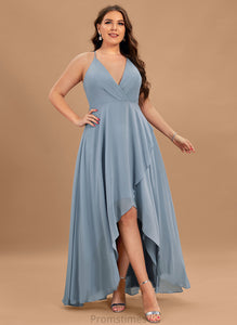 A-Line Asymmetrical Prom Dresses Camille V-neck Chiffon