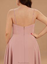 Load image into Gallery viewer, V-neck Ruffle Chiffon Prom Dresses A-Line Amber Floor-Length With