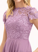 Load image into Gallery viewer, Lace With A-Line Chiffon Scoop Floor-Length Neck Kinsley Prom Dresses Pockets