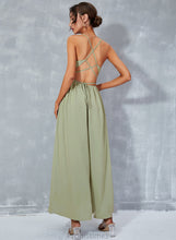 Load image into Gallery viewer, Neck A-Line Cassandra Split With Cowl Prom Dresses Ankle-Length Front