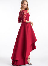 Load image into Gallery viewer, Scoop A-Line Prom Dresses Neck Sequins With Asymmetrical Satin April