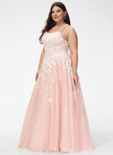 Load image into Gallery viewer, Floor-Length Ball-Gown/Princess Tulle With Square Prom Dresses Sequins Lace Caitlyn