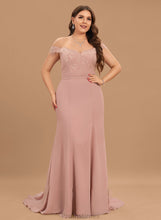 Load image into Gallery viewer, Court Sequins Chiffon Anne Off-the-Shoulder With Train Prom Dresses Lace Trumpet/Mermaid