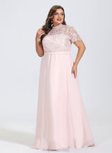 Load image into Gallery viewer, Chiffon Floor-Length Brielle Prom Dresses A-Line Sequins Lace Neck With High