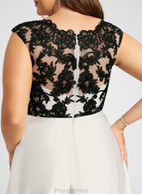 Load image into Gallery viewer, Illusion Satin Asymmetrical Muriel Scoop A-Line Prom Dresses Lace