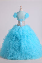 Load image into Gallery viewer, 2024 Beaded Bodice Sweetheart Balll Gown Quinceanera Dresses Floor Length