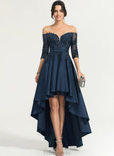 Load image into Gallery viewer, Hayden Ball-Gown/Princess With Prom Dresses Satin Sequins Asymmetrical Off-the-Shoulder