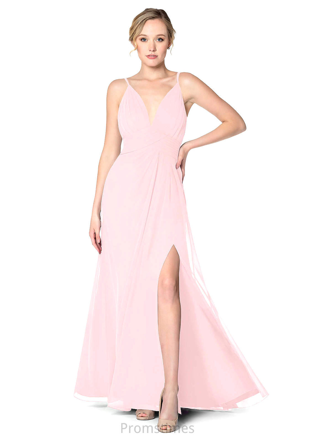 Sarahi Floor Length A-Line/Princess Spaghetti Staps Natural Waist Sleeveless Bridesmaid Dresses