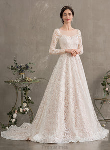 Lace Alexandria Court Illusion Dress Wedding Dresses Wedding Train Ball-Gown/Princess