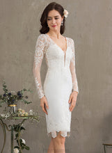 Load image into Gallery viewer, Crepe Wedding Dresses Cheyanne Dress Sheath/Column Wedding V-neck Stretch Knee-Length