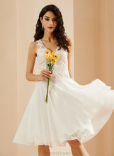 Load image into Gallery viewer, Heidy Lace Sequins Dress With V-neck Wedding Wedding Dresses Knee-Length A-Line