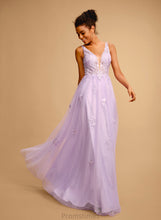 Load image into Gallery viewer, Ruth Tulle V-neck With Lace Prom Dresses Ball-Gown/Princess Floor-Length