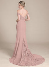 Load image into Gallery viewer, Court Sequins Chiffon Anne Off-the-Shoulder With Train Prom Dresses Lace Trumpet/Mermaid