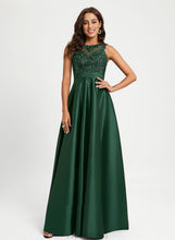 Load image into Gallery viewer, Floor-Length Prom Dresses Lace Scoop Sequins Jamya Ball-Gown/Princess With Neck Satin