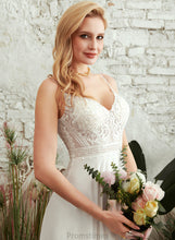 Load image into Gallery viewer, Wedding Split A-Line Wedding Dresses Floor-Length V-neck Ashlyn Dress With Front