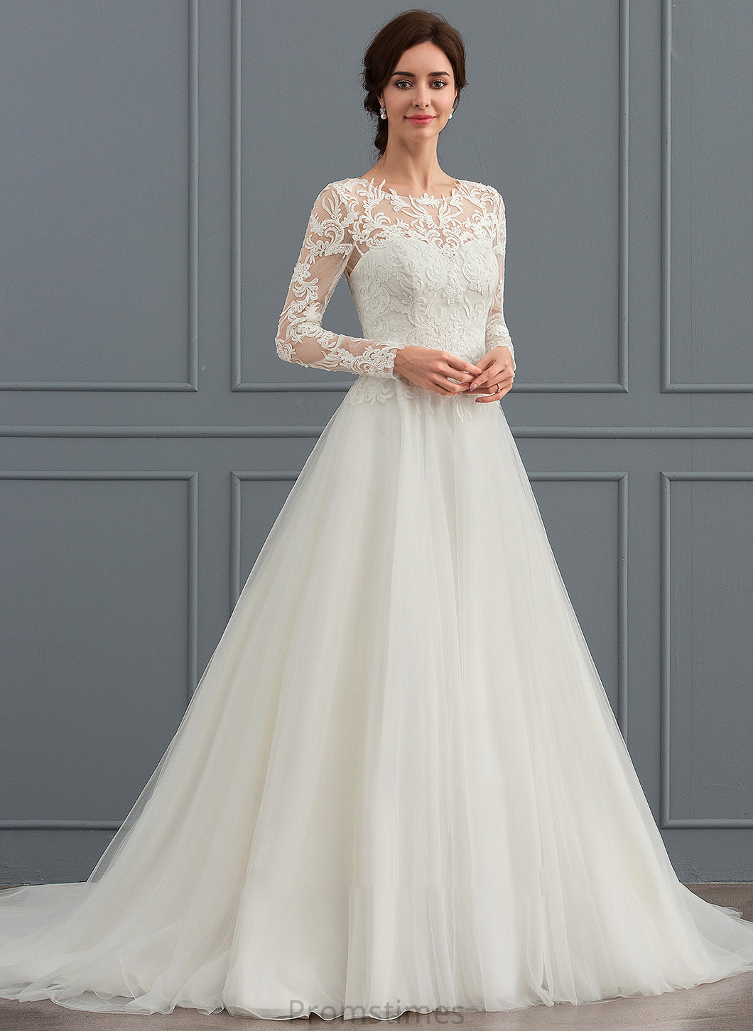 Sweep Wedding Dresses Dress Train Noelle Neck Wedding Ball-Gown/Princess Scoop Tulle