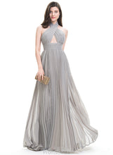 Load image into Gallery viewer, Pleated Taylor Floor-Length Chiffon Halter With A-Line Prom Dresses