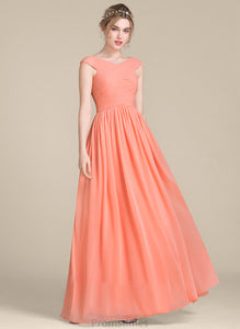 Floor-Length Prom Dresses Ruffle Chiffon Ball-Gown/Princess With Kailyn V-neck