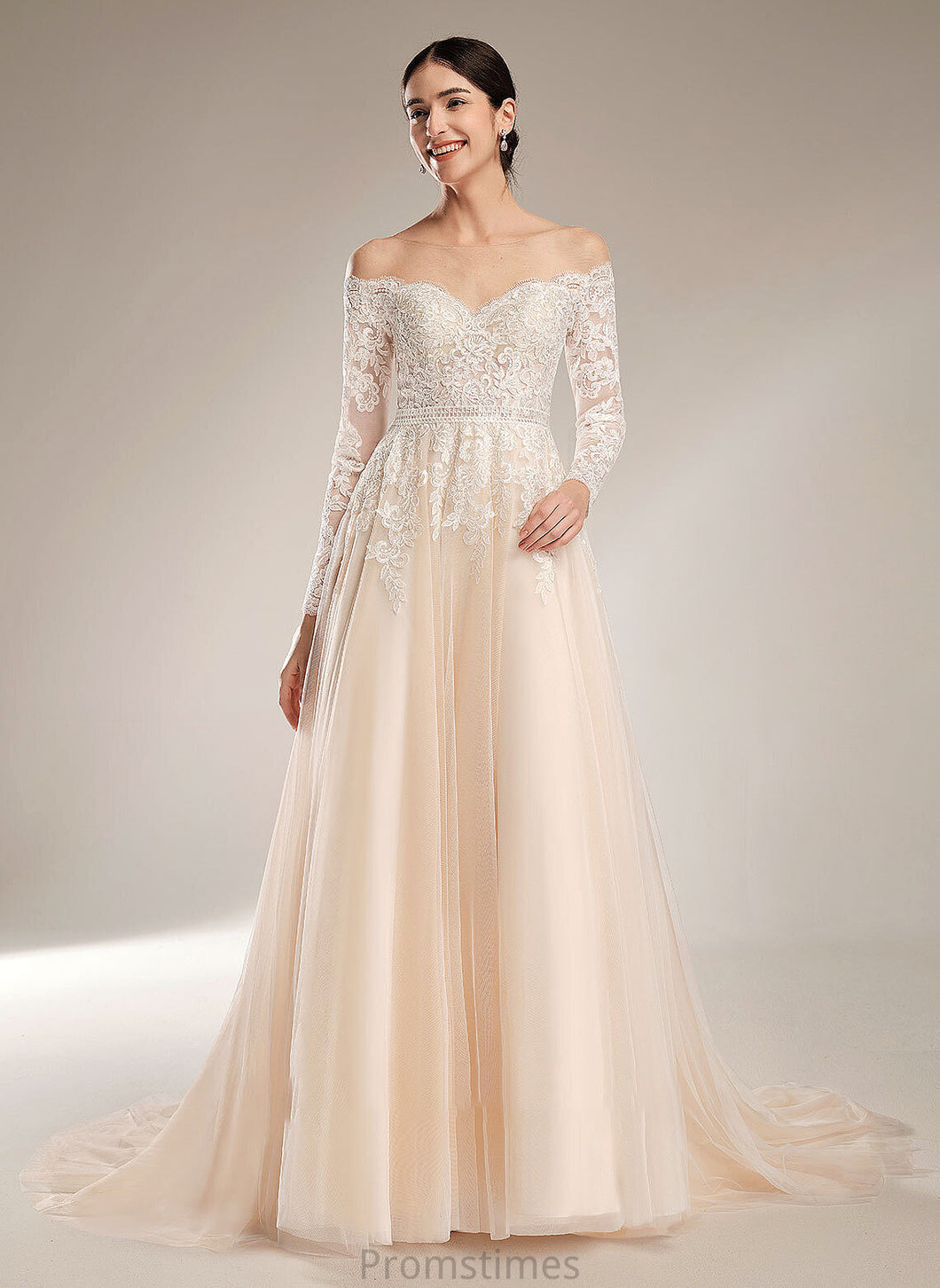 Dress Sequins Wedding Dresses Chapel Illusion Train With Ball-Gown/Princess Wedding Alaina