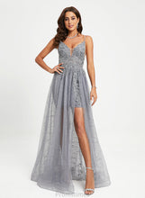 Load image into Gallery viewer, Yesenia Ball-Gown/Princess Floor-Length With Sequins V-neck Prom Dresses Tulle Lace