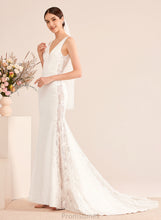 Load image into Gallery viewer, Train Trumpet/Mermaid Wedding Dresses Wedding V-neck Dress Ashlyn Lace With Court