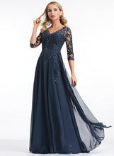 Load image into Gallery viewer, Sara A-Line Prom Dresses Chiffon With Floor-Length Sequins Lace V-neck