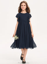 Load image into Gallery viewer, With Junior Bridesmaid Dresses Knee-Length Neck Chiffon A-Line Jayla Scoop Beading