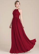 Load image into Gallery viewer, A-Line Viviana With Prom Dresses Scoop Floor-Length Chiffon Ruffle