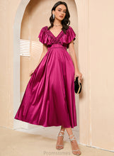 Load image into Gallery viewer, Prom Dresses Tea-Length Chloe V-neck A-Line